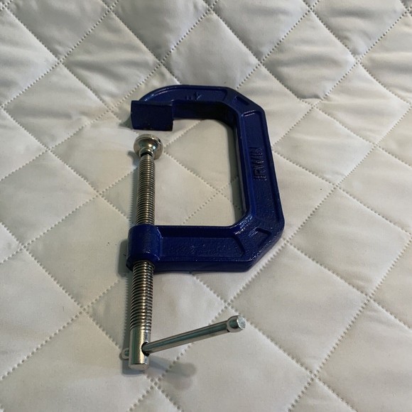 IRWIN 225104 QUICK-GRIP C Clamp, 4-Inch Jaw (Dimensions: 9.2 x 4.8 x 1.2 inch) - Picture 12 of 12